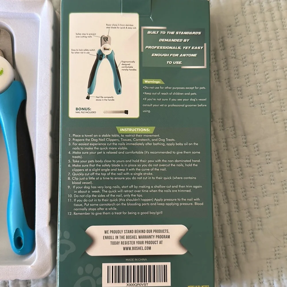 Dog nail clipper and tooth brush bundle